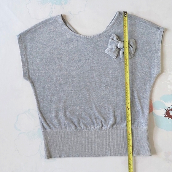 Juicy couture 90s y2k velvet bow short sleeve top - Picture 9 of 10